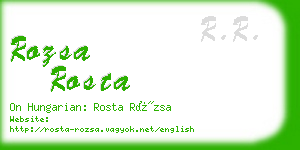 rozsa rosta business card